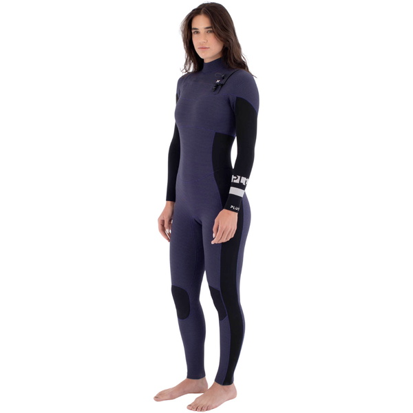 2026 Hurley Womens Plus 4/3mm Chest Zip Wetsuit WFS0012403 - Vintage Iris